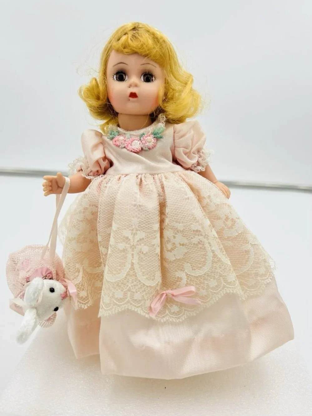 Madame Alexander Wendy  Pink Lace Dress 8 Inch Blonde